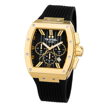 TW Steel  Black & Gold Tonneau Men’s Watch | TO2